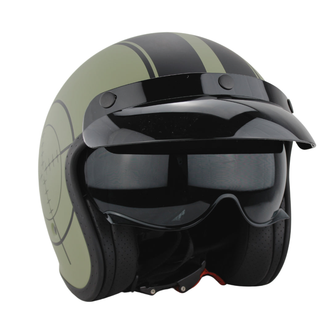 Viper RSV06+ Open Face Motorcycle Helmet Target UJ