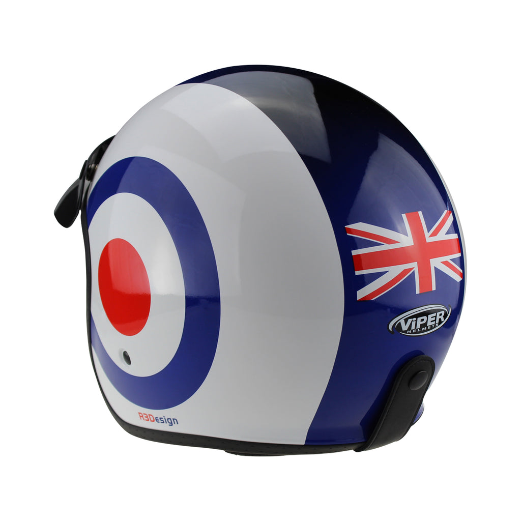 Viper RSV06+ Open Face Motorcycle Helmet Target UJ