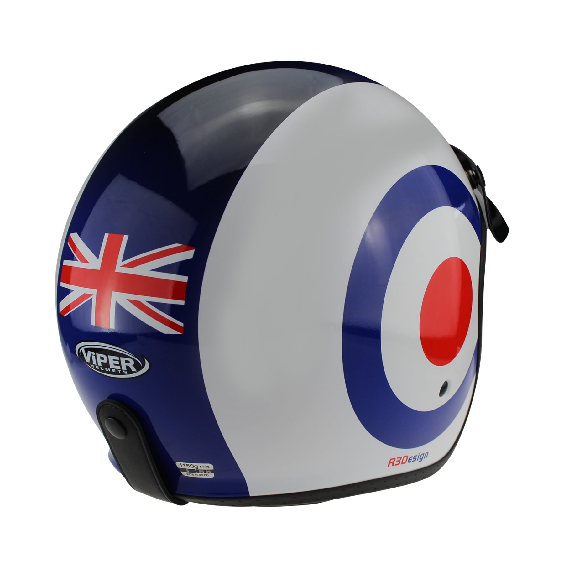 Viper RSV06+ Open Face Motorcycle Helmet Target UJ