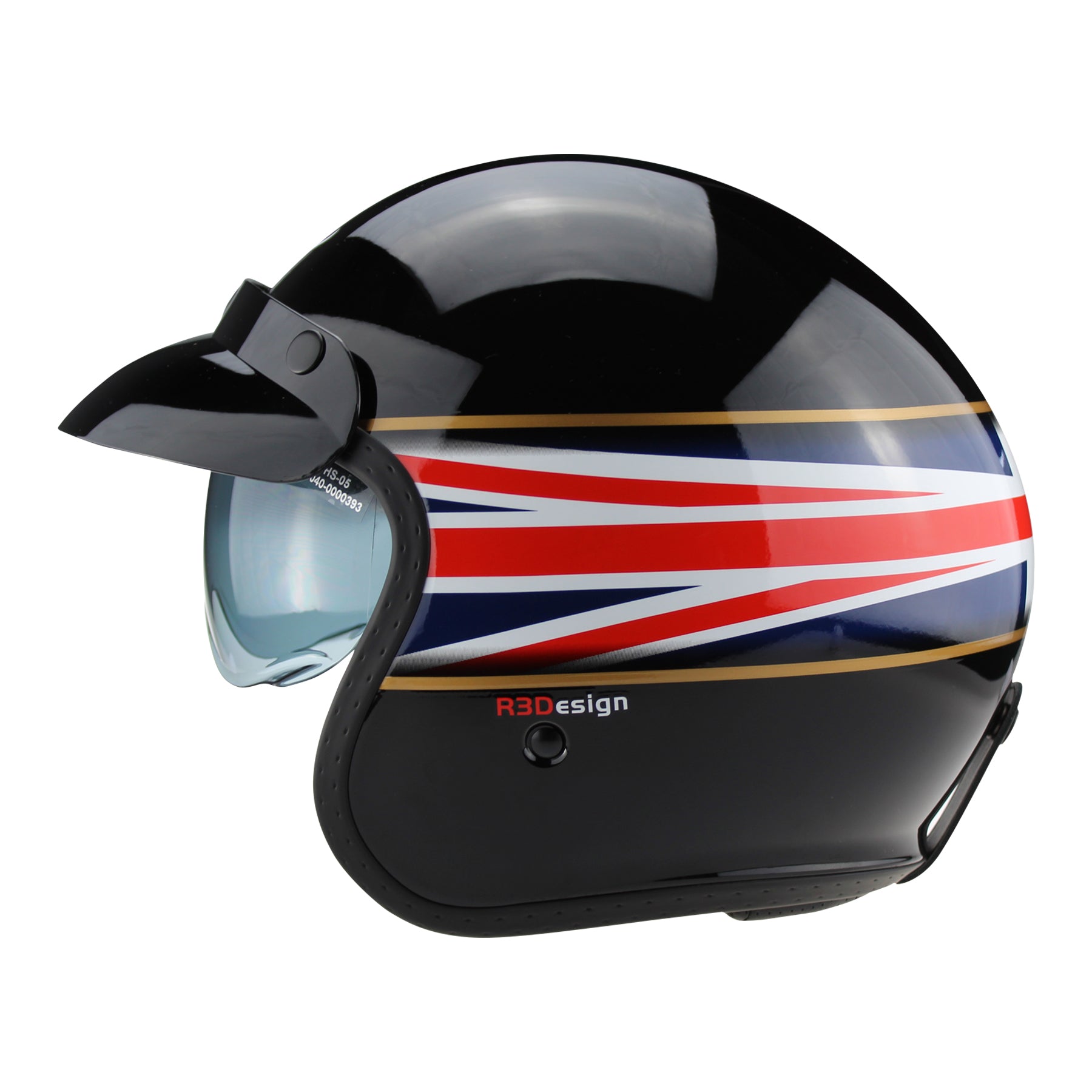 Viper RSV06+ Open Face Motorcycle Helmet Matt Black