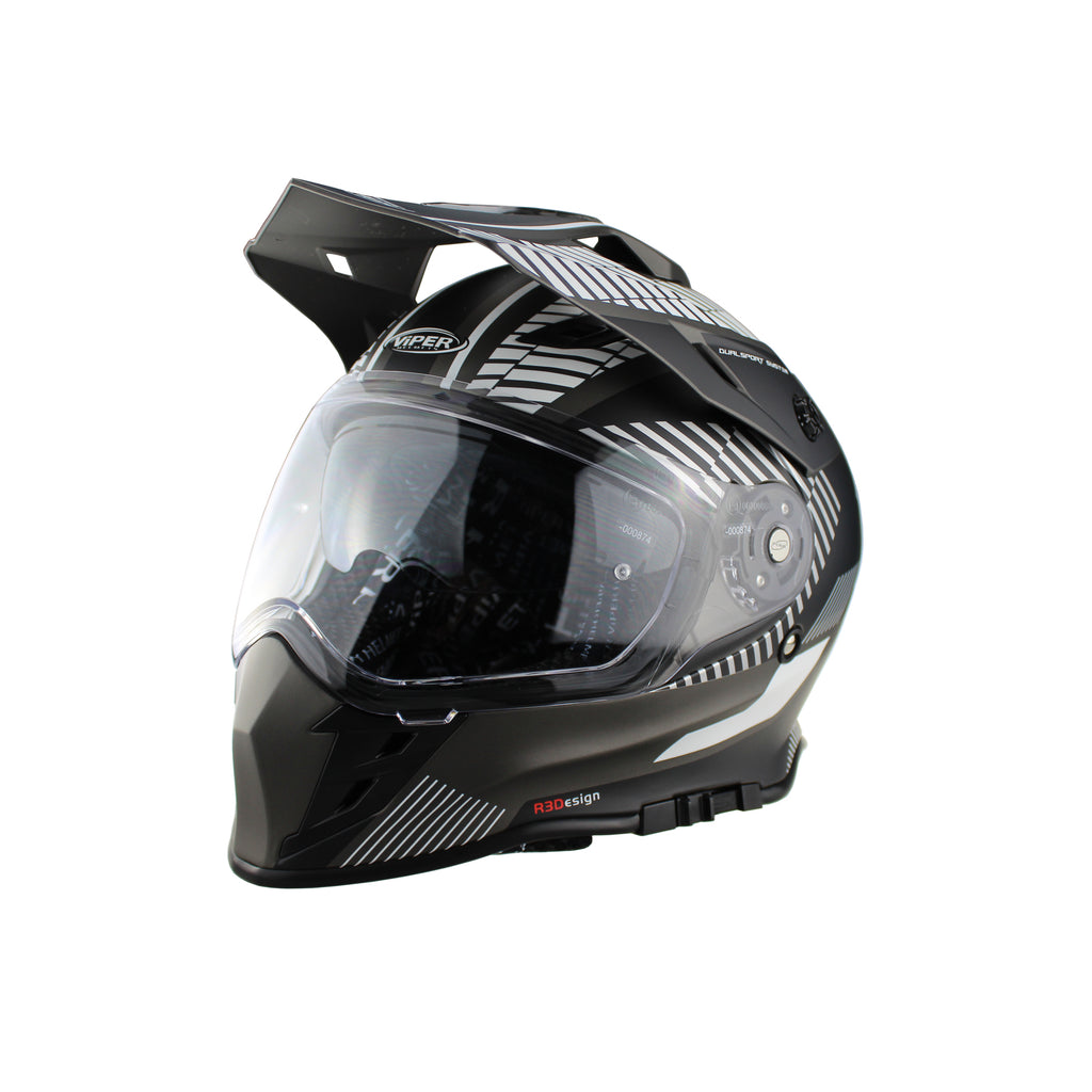 Viper RXV288 Dual Sport Enduro Motorcycle Helmet Black