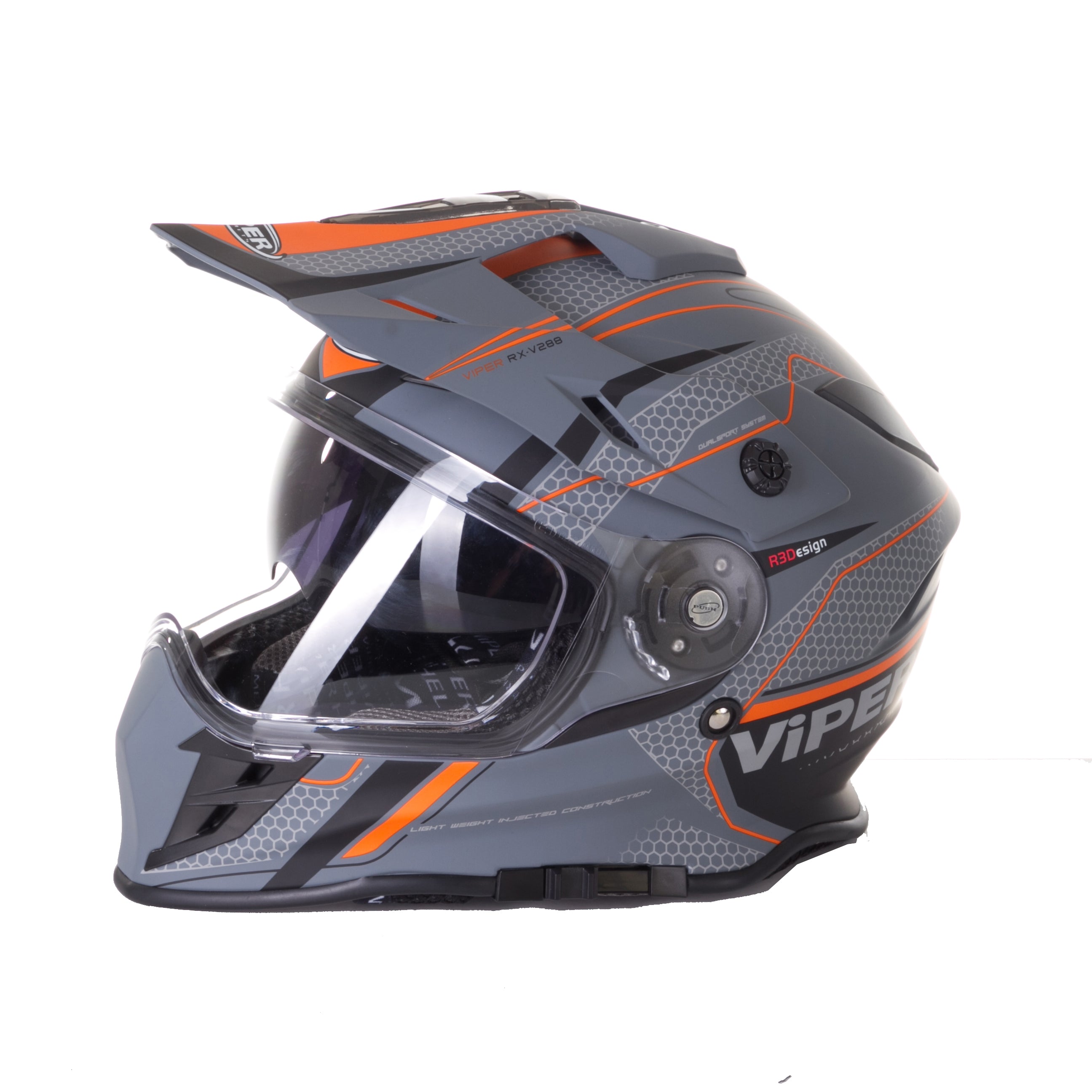 Viper RXV288 Dual Sport Enduro Motorcycle Helmet | ECE 22.06