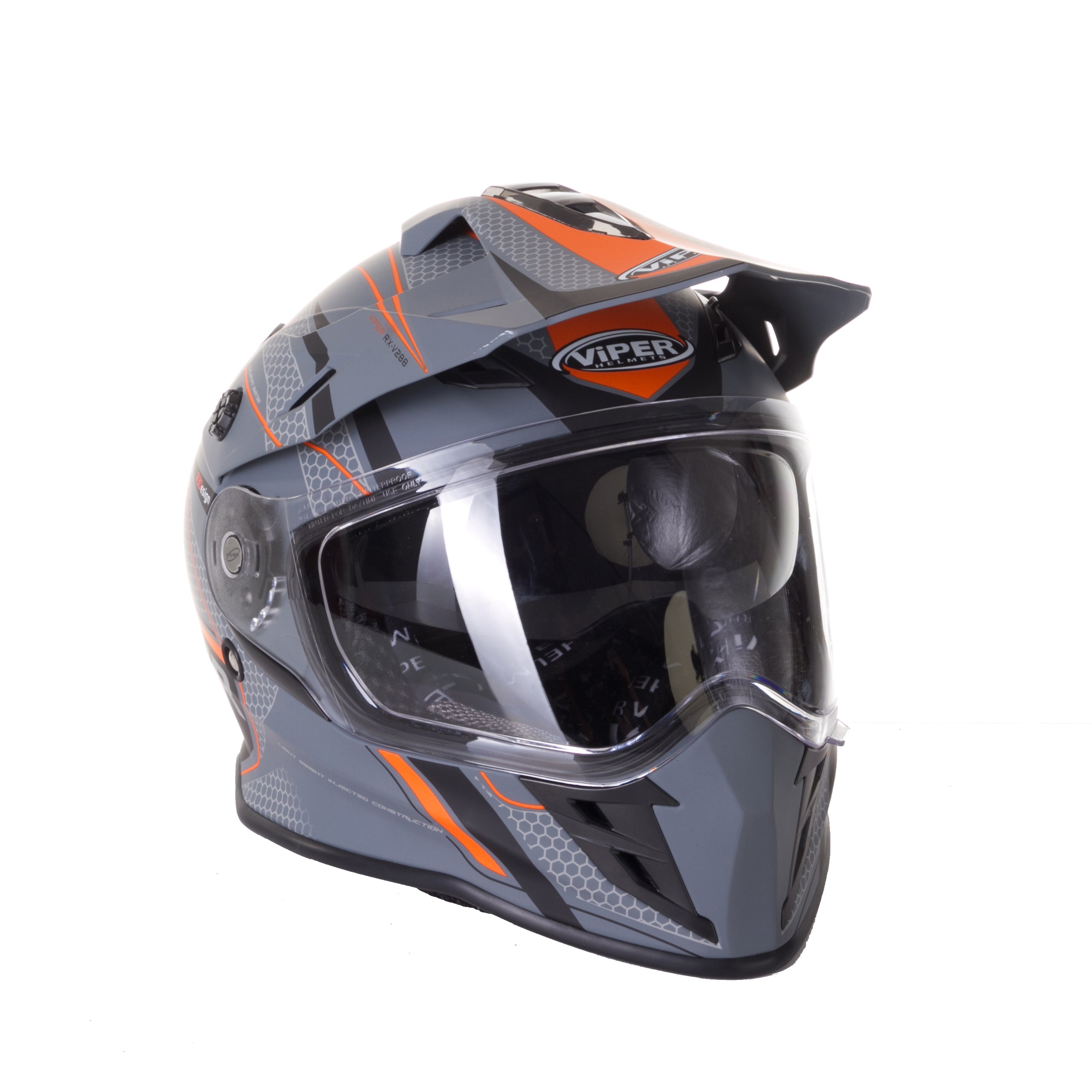 Viper RXV288 Dual Sport Enduro Motorcycle Helmet Black
